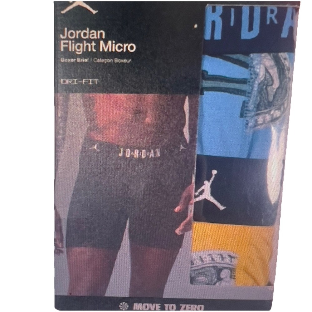 JORDAN‎ Flight Micro Dri-Fit Boxer Briefs 2 Pack Blue Yellow Men's  XL NEW